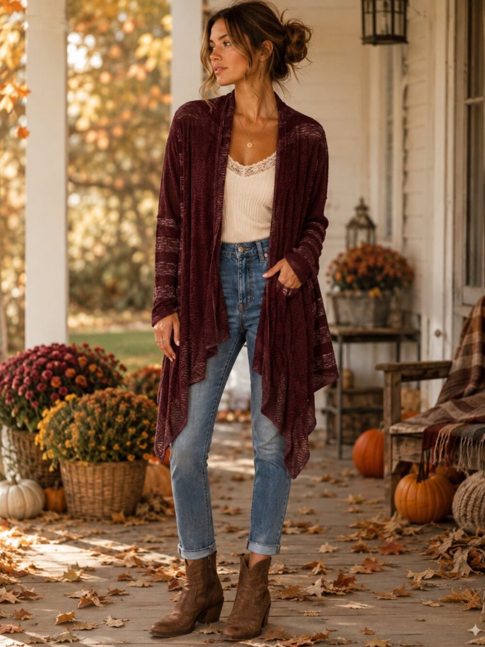 Knox Rose Purple Cardigan